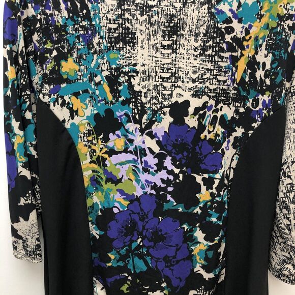 Ava & Grace Shirt Womens Large Cowl Neck 3/4 Sleeve Abstract Print Top Pullover - Picture 8 of 13